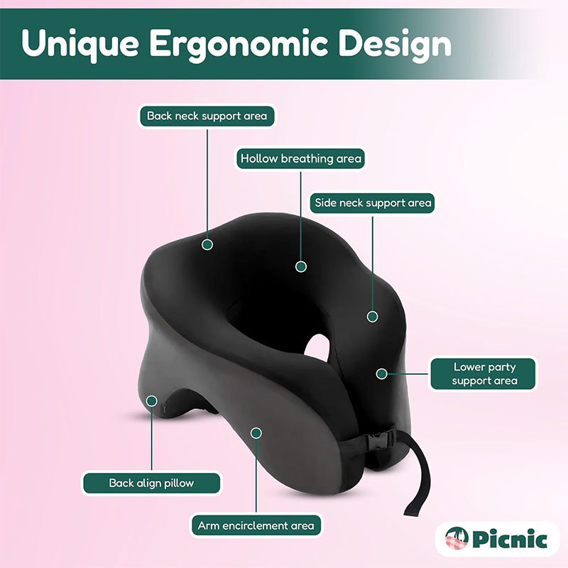 1pc Memory Foam U-shaped Pillo - Neck Traction Pillow recension och pris