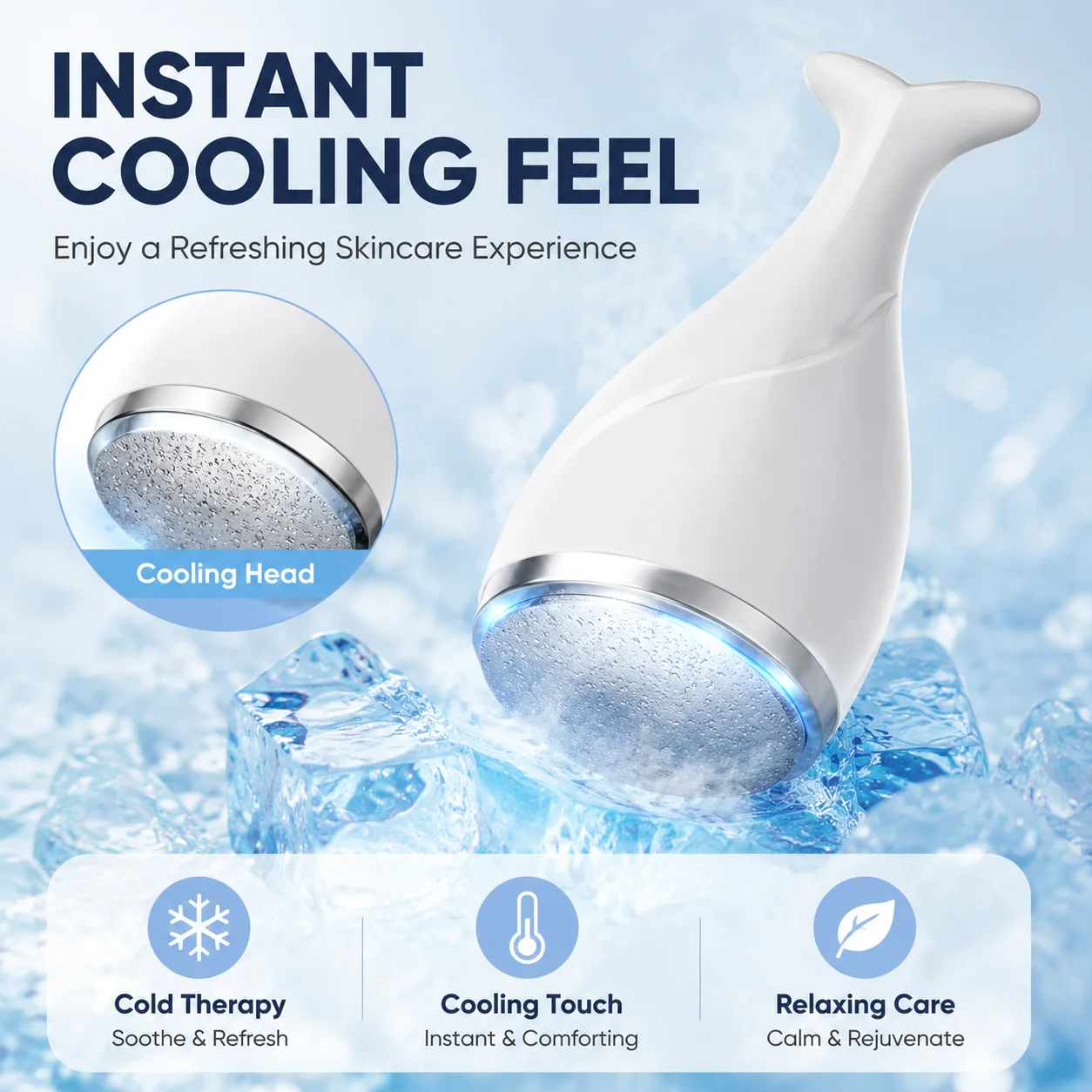 Fish Tail Ice Roller Facial Ma - Ice Roller Face Cold recension och pris